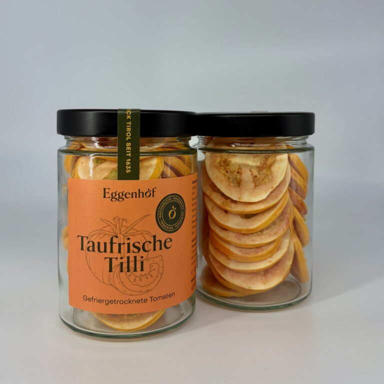 Gefriergetrocknete Tomaten „Taufrische Tilli“ im Glas vom Eggenhof