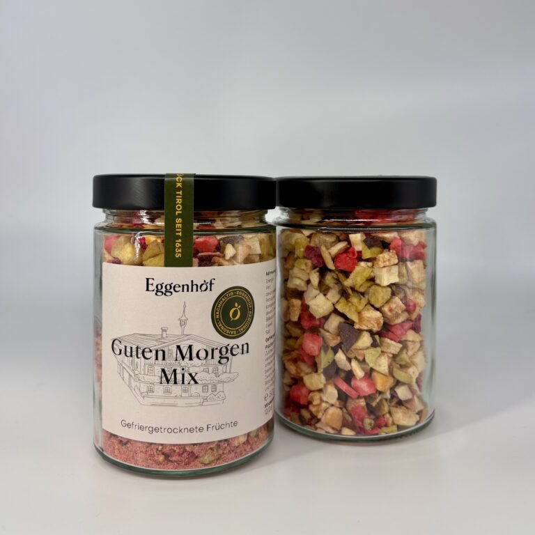 Guten Morgen Mix – gefriergetrocknete Früchte im Glas vom Eggenhof