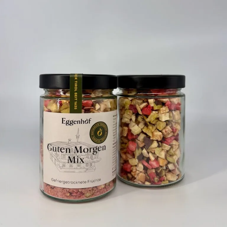 Guten Morgen Mix – gefriergetrocknete Früchte im Glas vom Eggenhof
